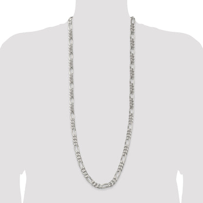 36 Inch Sterling Silver 9mm Figaro Chain
