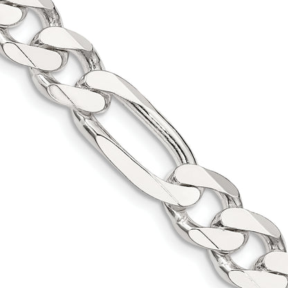 30 Inch Sterling Silver 9mm Figaro Chain