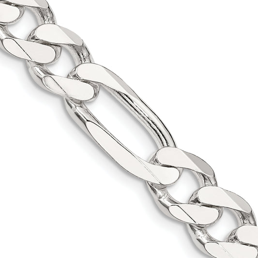 30 Inch Sterling Silver 9mm Figaro Chain