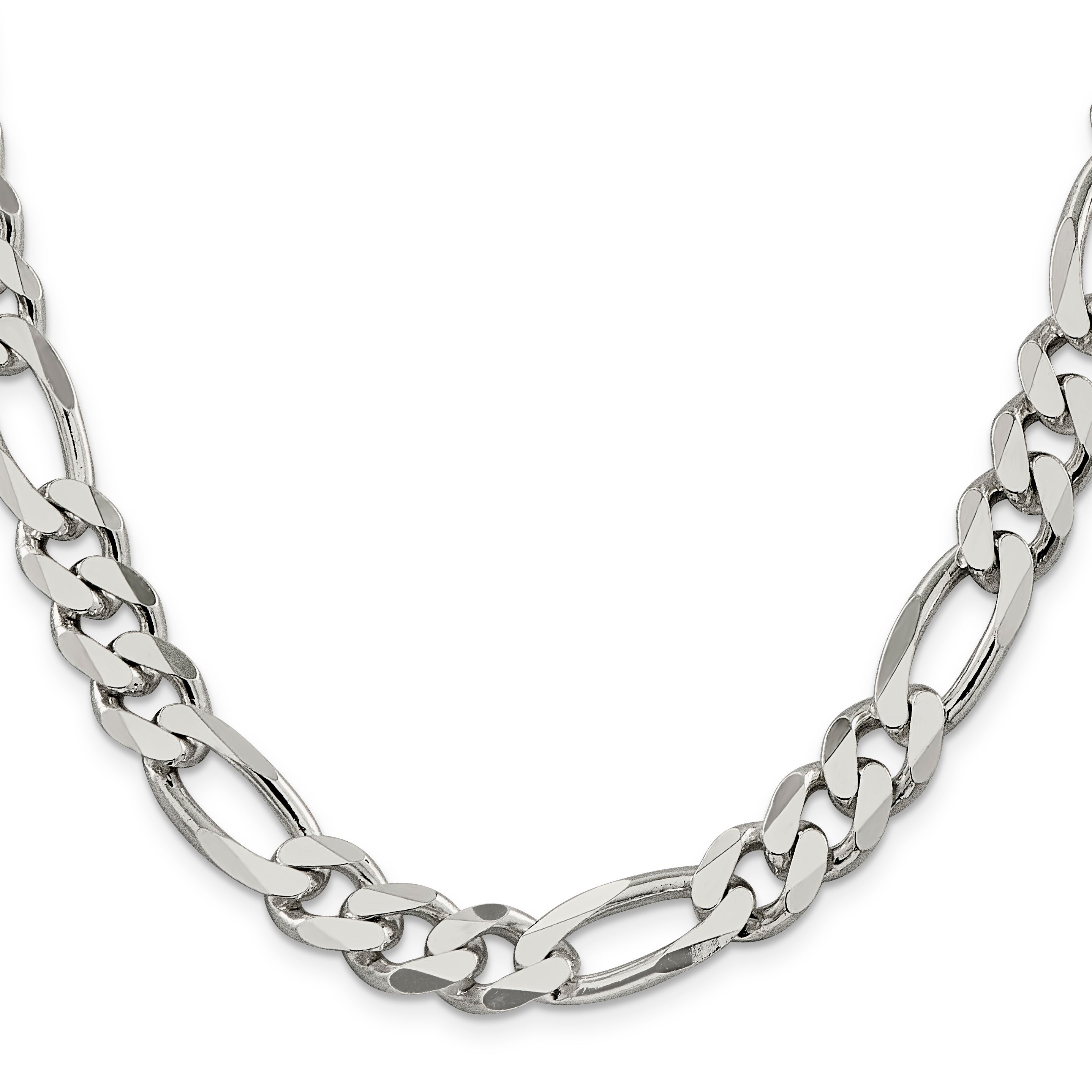 30 Inch Sterling Silver 10.75mm Figaro Chain