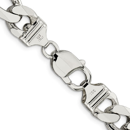 Sterling Silver 10.75mm Figaro Chain Necklace