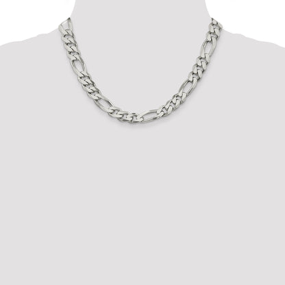 18 Inch Sterling Silver 10.75mm Figaro Chain