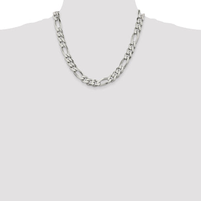 20 Inch Sterling Silver 10.75mm Figaro Chain