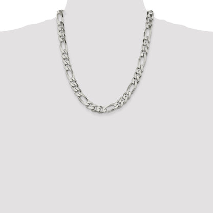 22 Inch Sterling Silver 10.75mm Figaro Chain