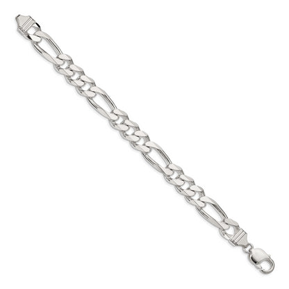 10 Inch Sterling Silver 10.75mm Figaro Chain