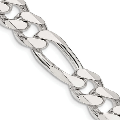 28 Inch Sterling Silver 10.75mm Figaro Chain