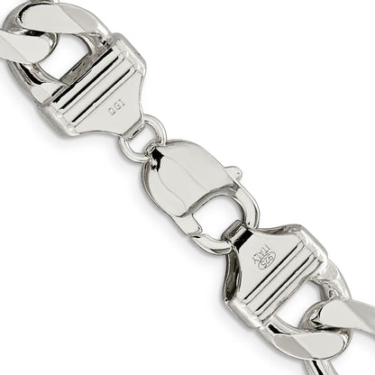26 Inch Sterling Silver 13.5mm Figaro Chain