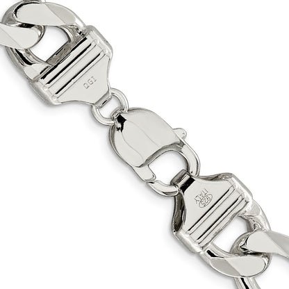 28 Inch Sterling Silver 13.5mm Figaro Chain Necklace