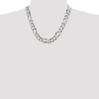 20 Inch Sterling Silver 13.5mm Figaro Chain