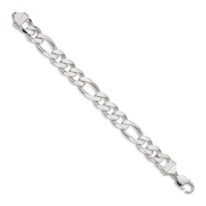 9 Inch Sterling Silver 13.5mm Figaro Chain