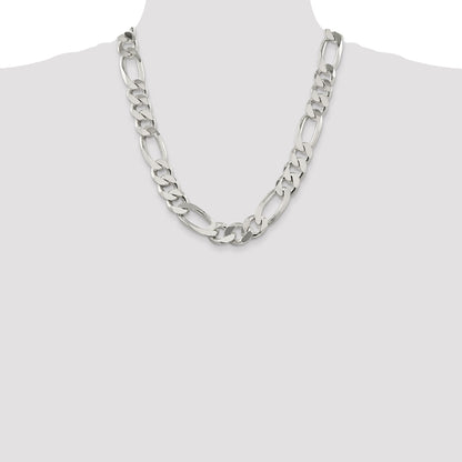 22 Inch Sterling Silver 15mm Figaro Chain