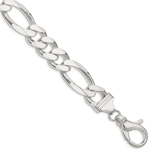 9 Inch Sterling Silver 15mm Figaro Chain