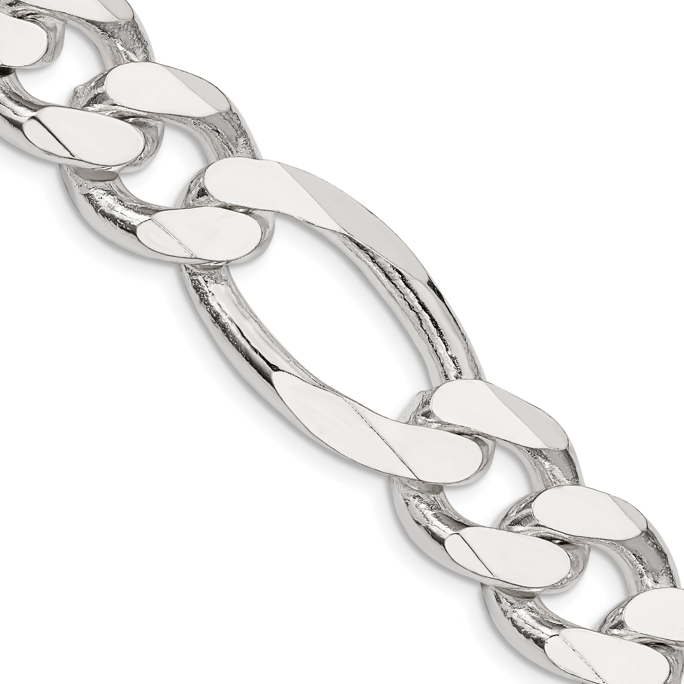 24 Inch Sterling Silver 15mm Figaro Chain