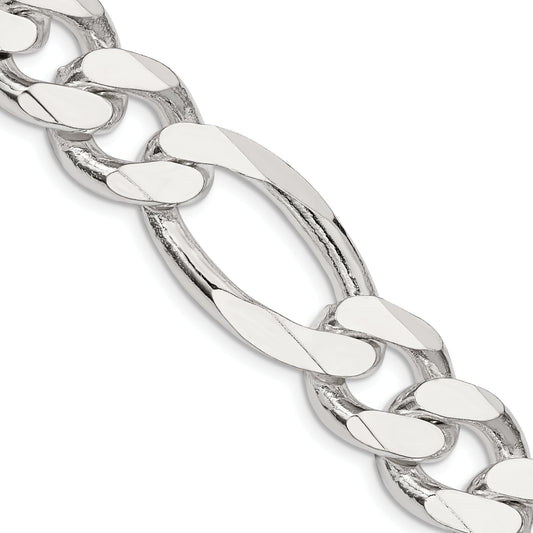 24 Inch Sterling Silver 15mm Figaro Chain
