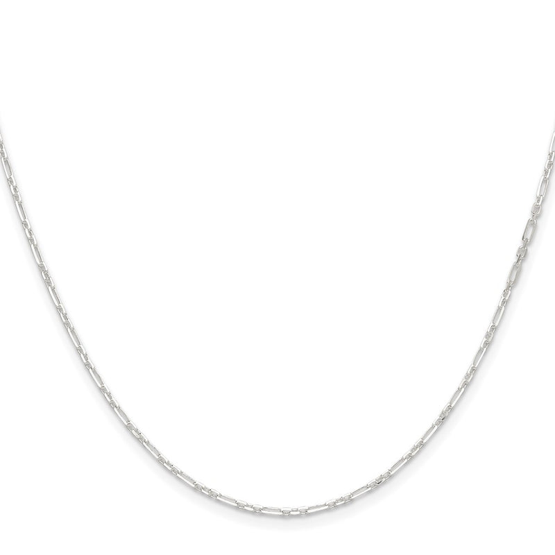 Sterling Silver D/c 1.75mm 3 Short Plus 1 Long Cable Link Chain