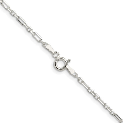 Sterling Silver D/c 2mm 3 Short Plus 1 Long Cable Link Chain
