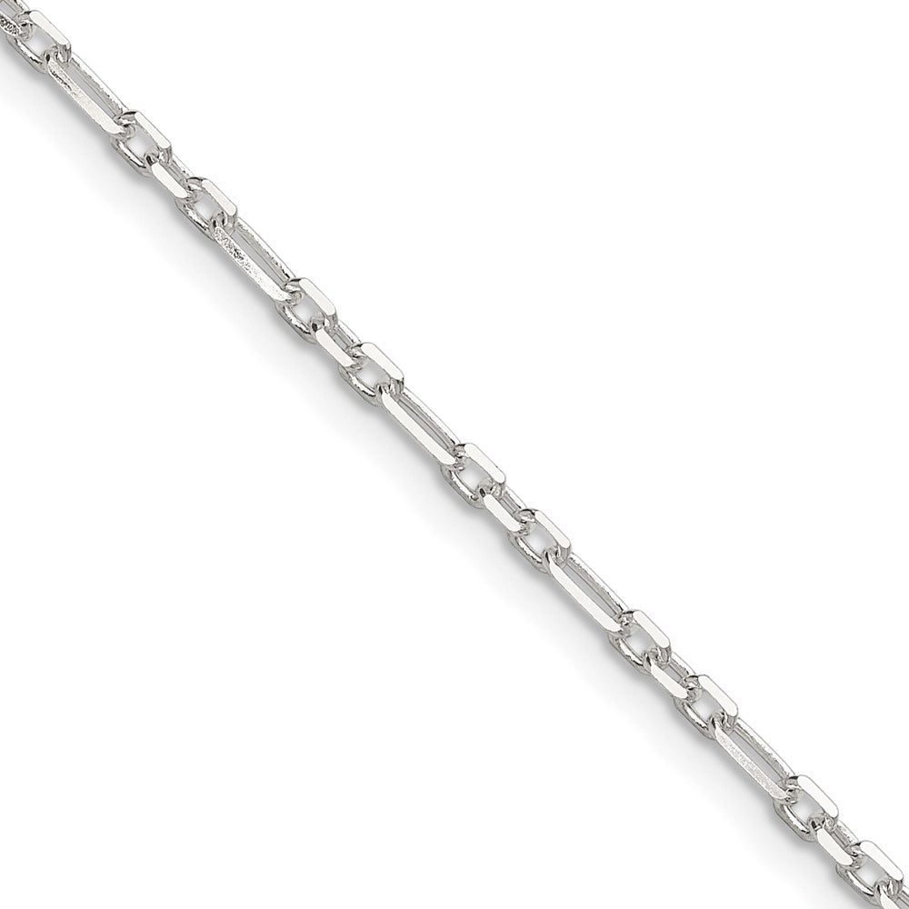 Sterling Silver D/c 2mm 3 Short Plus 1 Long Cable Link Chain