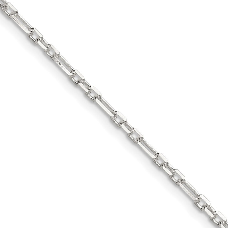 Sterling Silver D/c 2mm 3 Short Plus 1 Long Cable Link Chain