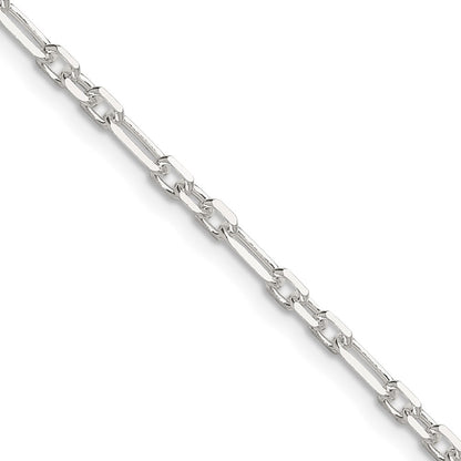 Sterling Silver D/c 3mm 3 Short Plus 1 Long Cable Link Chain