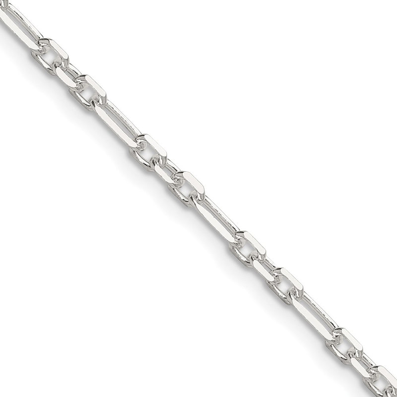 Sterling Silver D/c 3mm 3 Short Plus 1 Long Cable Link Chain