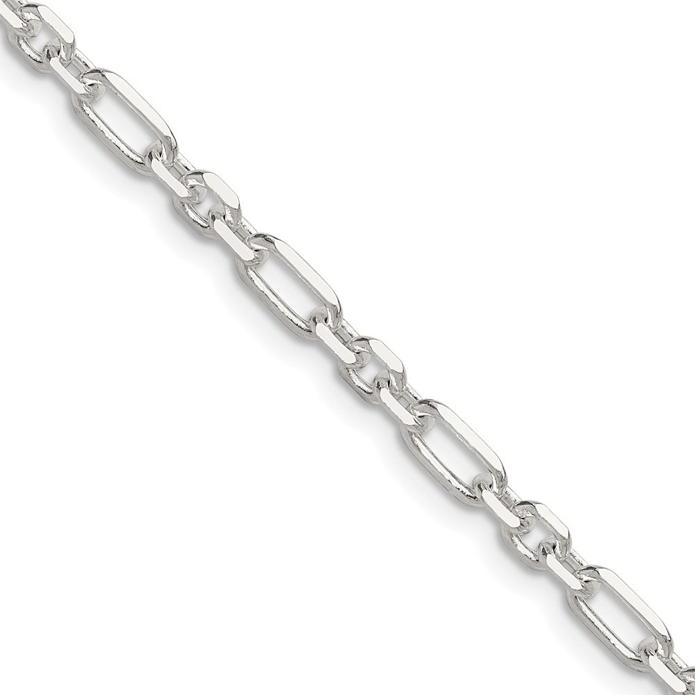 Sterling Silver D/c 4mm 3 Short Plus 1 Long Cable Link Chain