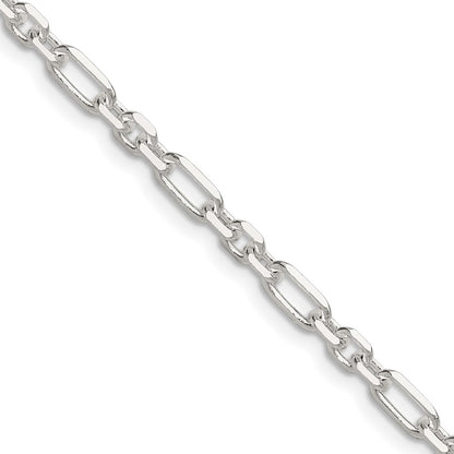 Sterling Silver D/c 4mm 3 Short Plus 1 Long Cable Link Chain