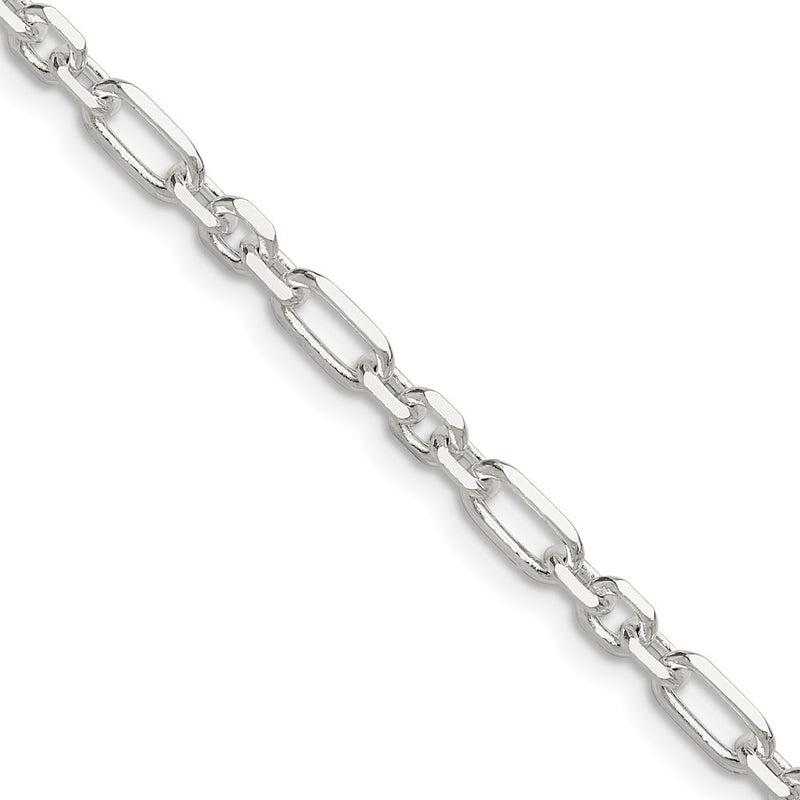 Sterling Silver D/c 4mm 3 Short Plus 1 Long Cable Link Chain