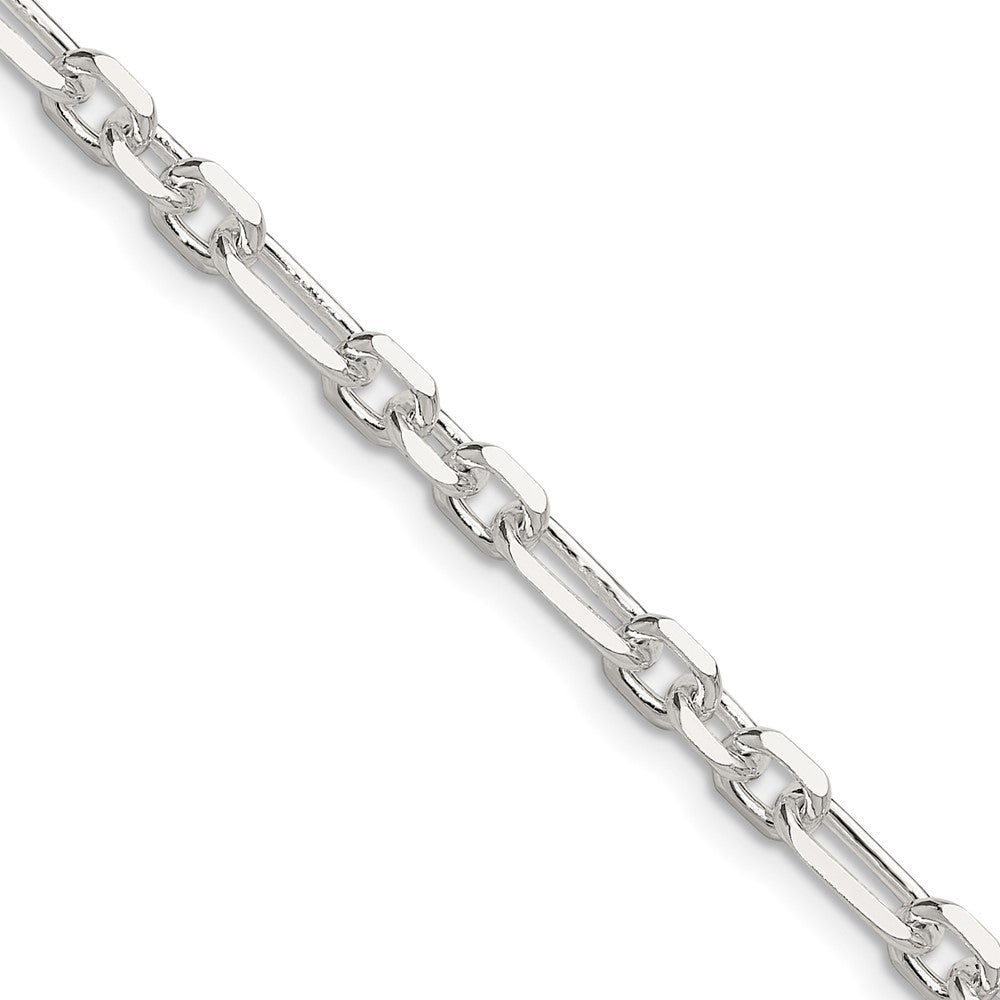 Sterling Silver D/c 4.5mm 3 Short Plus 1 Long Cable Link Chain