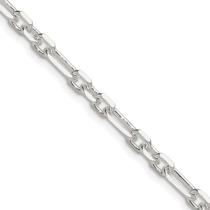 Sterling Silver D/c 4.5mm 3 Short Plus 1 Long Cable Link Chain