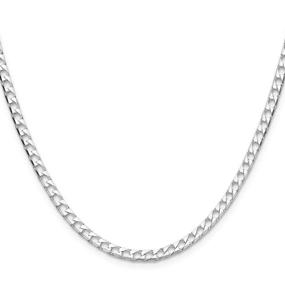 Sterling Silver 3.25mm D/c Square Curb Chain