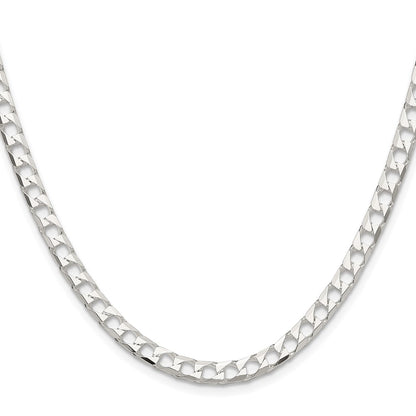 Sterling Silver 5mm D/c Square Curb Chain