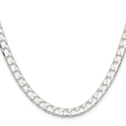 Sterling Silver 5.75mm D/c Square Curb Chain