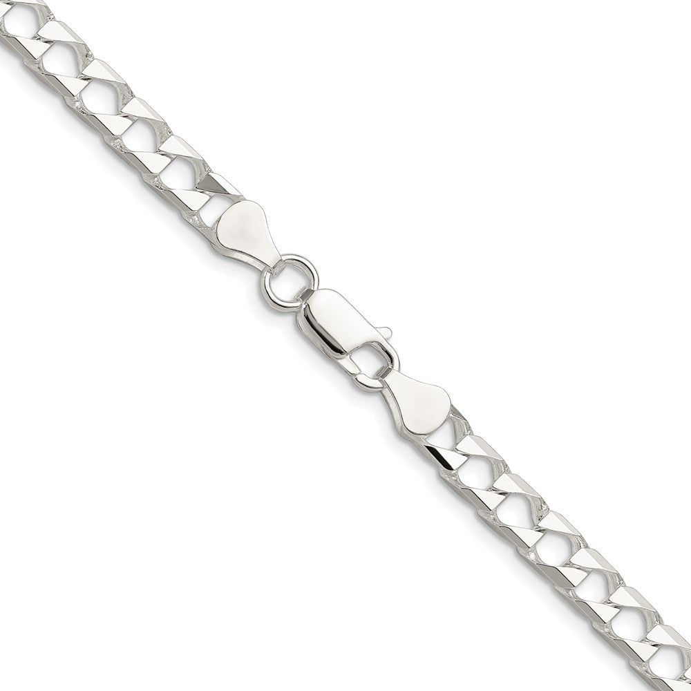 Sterling Silver 5.75mm D/c Square Curb Chain