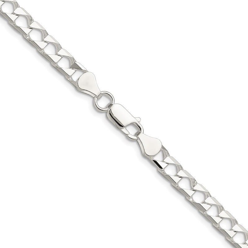 Sterling Silver 5.75mm D/c Square Curb Chain