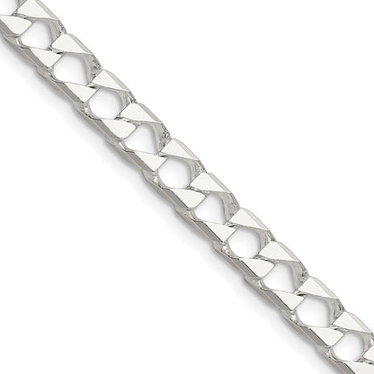 Sterling Silver 5.75mm D/c Square Curb Chain