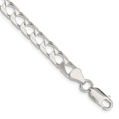 7 Inch Sterling Silver 6.25mm D/C Square Curb Chain