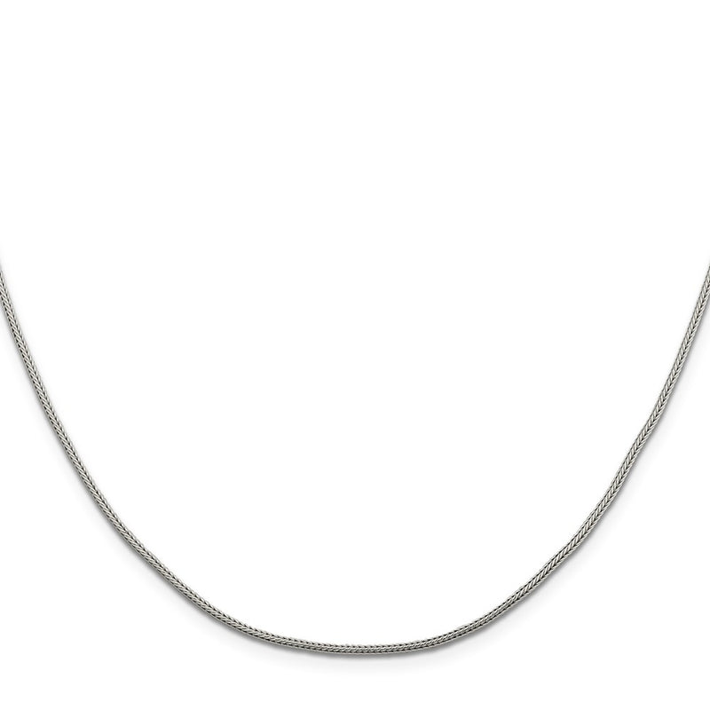 26 Inch Sterling Silver 1.25mm Diamond-Cut Round Franco Chain Necklace