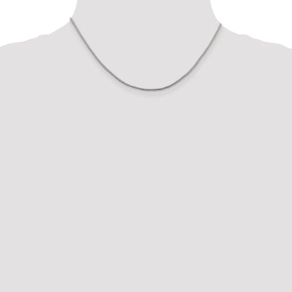 16 Inch Sterling Silver 1.25mm Diamond-Cut Round Franco Chain