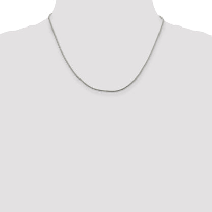 18 Inch Sterling Silver 1.25mm Diamond-Cut Round Franco Chain