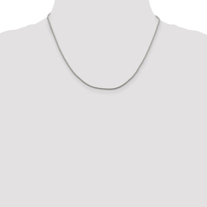 18 Inch Sterling Silver 1.25mm Diamond-Cut Round Franco Chain Necklace