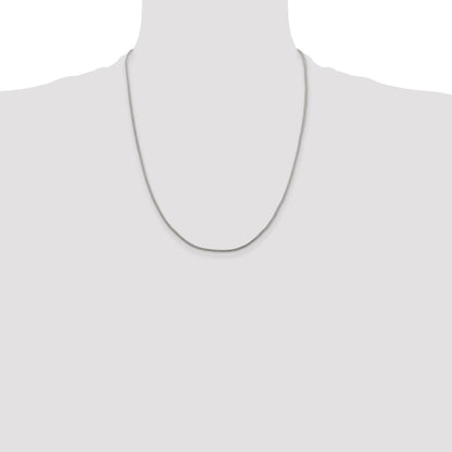 22 Inch Sterling Silver 1.25mm Diamond-Cut Round Franco Chain Necklace