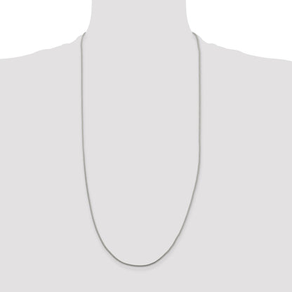 30 Inch Sterling Silver 1.25mm Diamond-Cut Round Franco Chain Necklace