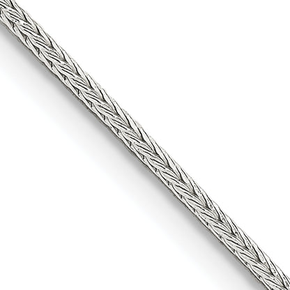 16 Inch Sterling Silver 1.25mm Diamond-Cut Round Franco Chain