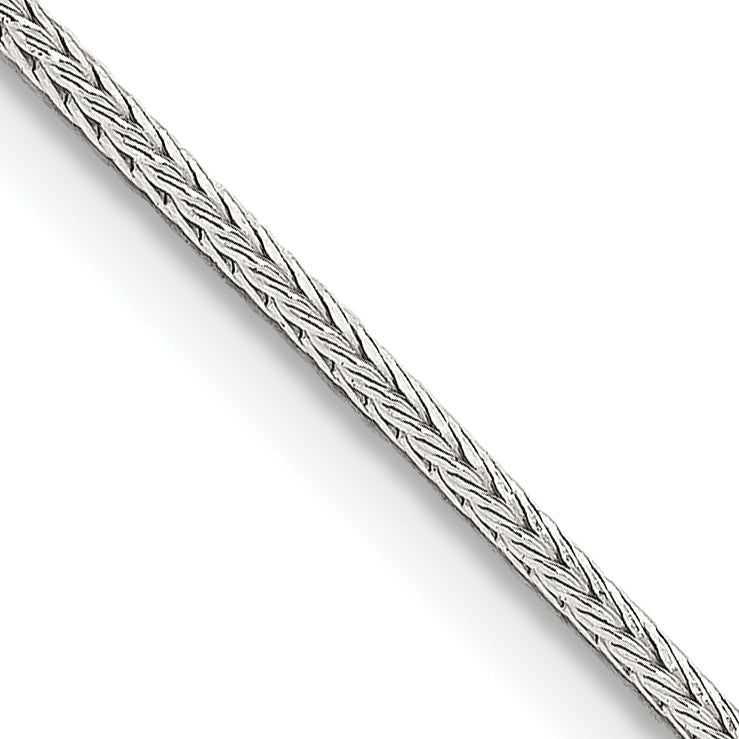 18 Inch Sterling Silver 1.25mm Diamond-Cut Round Franco Chain