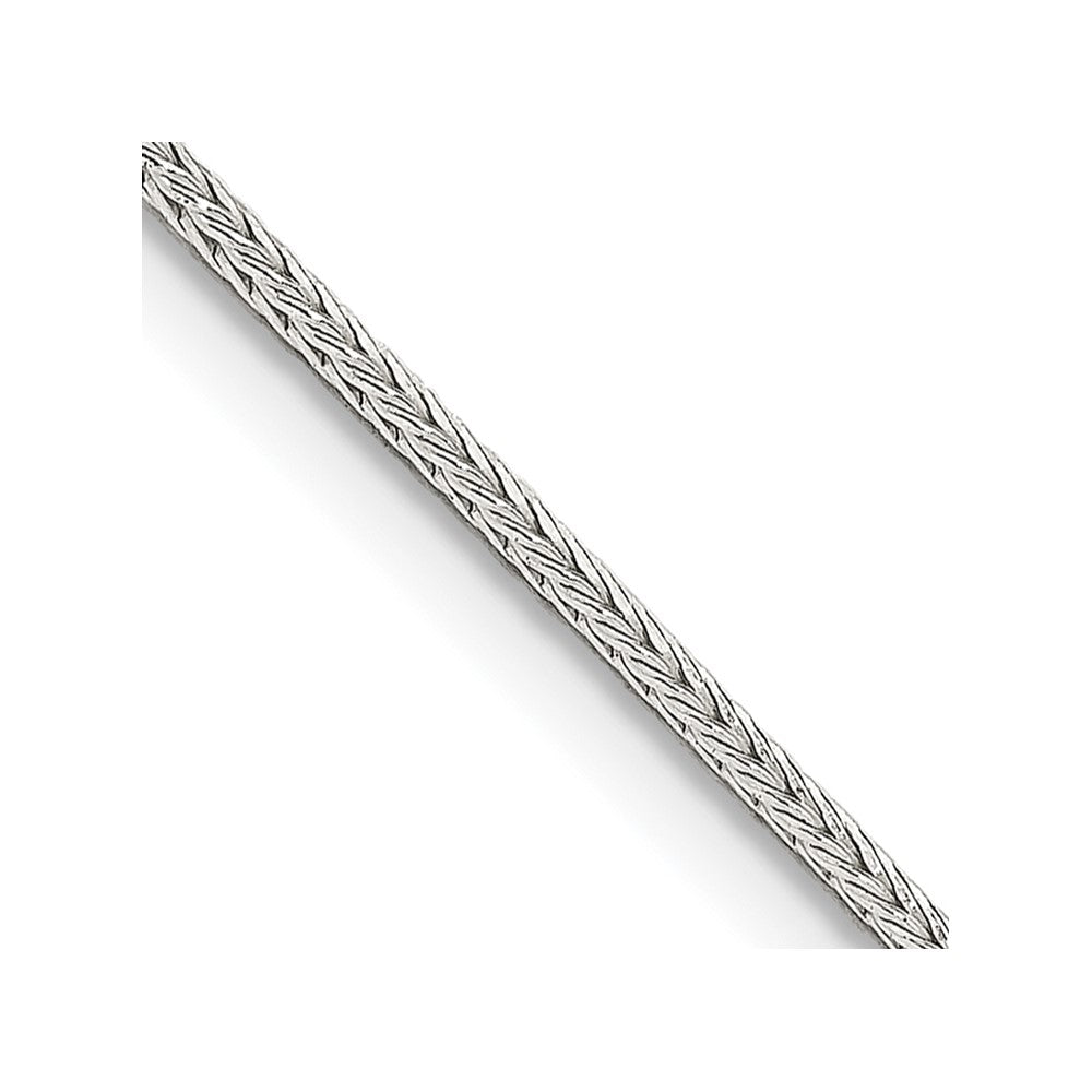 22 Inch Sterling Silver 1.25mm Diamond-Cut Round Franco Chain W/4In Ext.