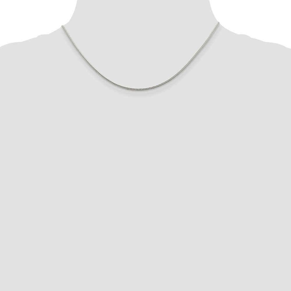16 Inch Sterling Silver 1.45mm Diamond-Cut Round Franco Chain Necklace