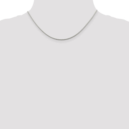 16 Inch Sterling Silver 1.45mm Diamond-Cut Round Franco Chain Necklace