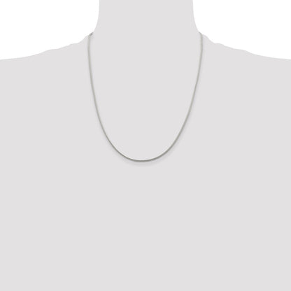 22 Inch Sterling Silver 1.45mm Diamond-Cut Round Franco Chain Necklace