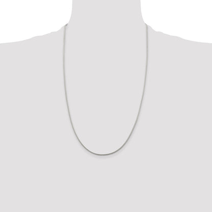 26 Inch Sterling Silver 1.45mm Diamond-Cut Round Franco Chain Necklace