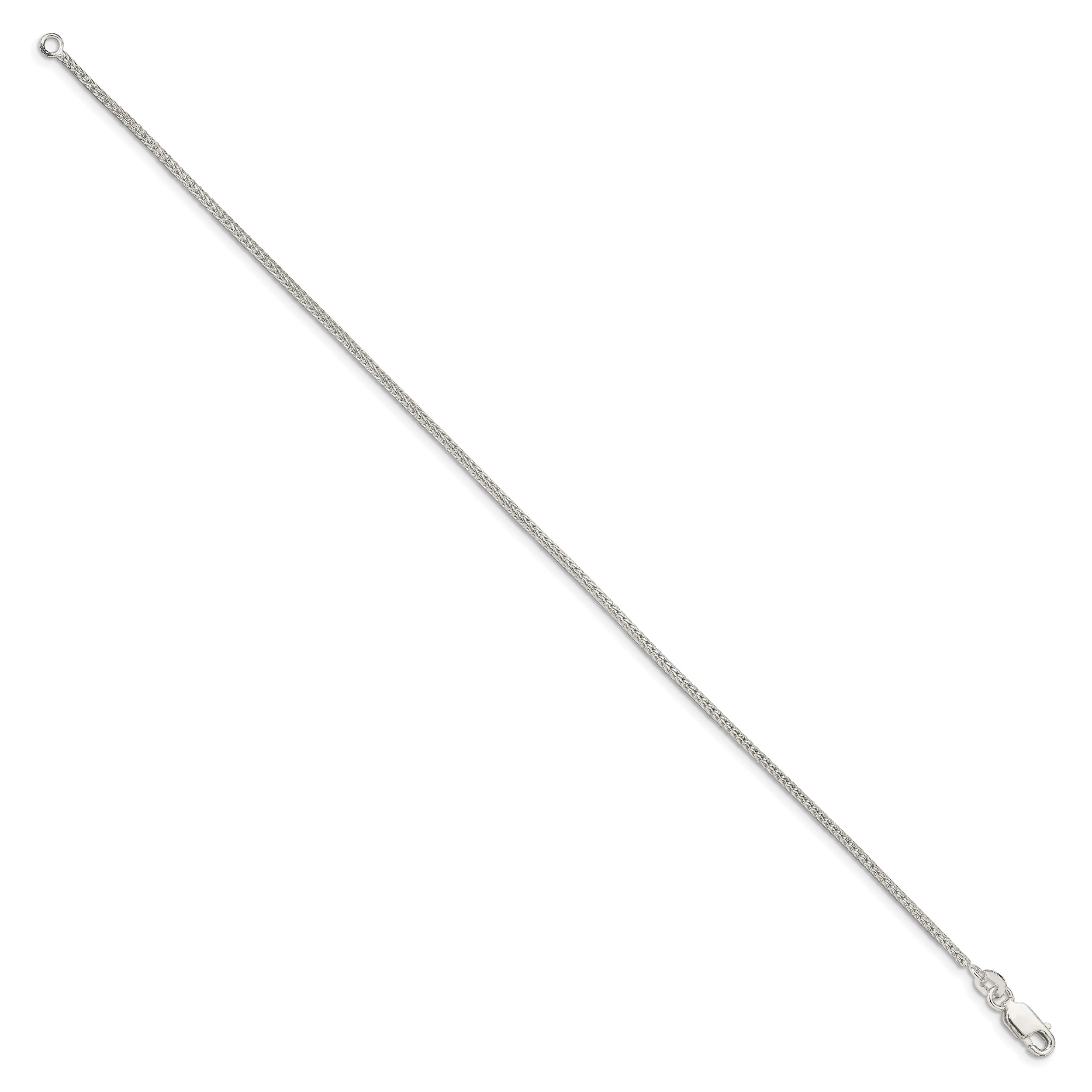 7 Inch Sterling Silver 1.45mm Diamond-Cut Round Franco Chain